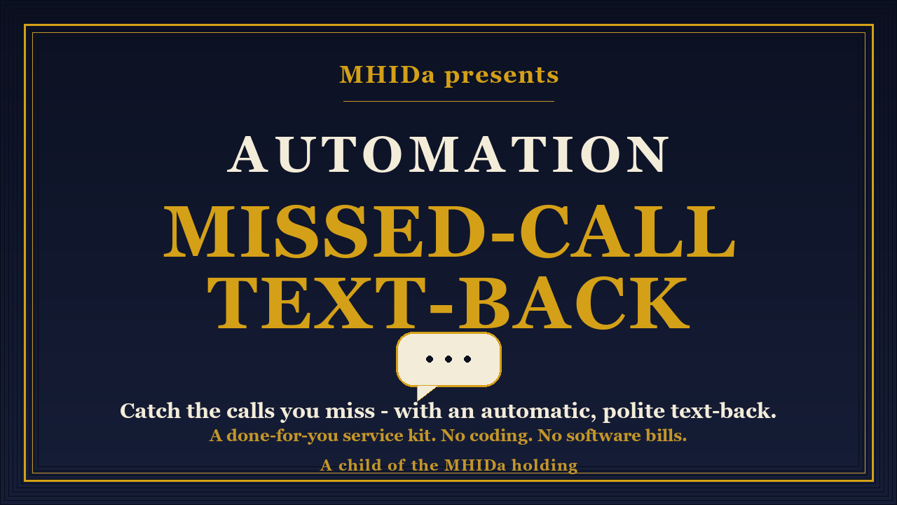 MISSED-CALL TEXT-BACK SYSTEM cover