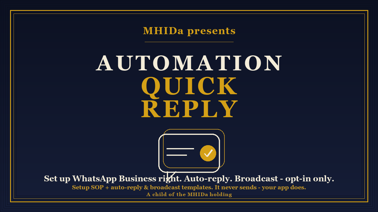 QUICK REPLY cover