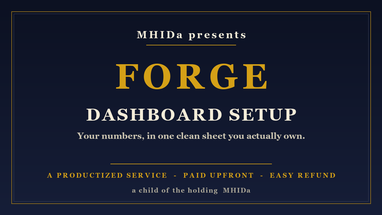 DASHBOARD SETUP cover