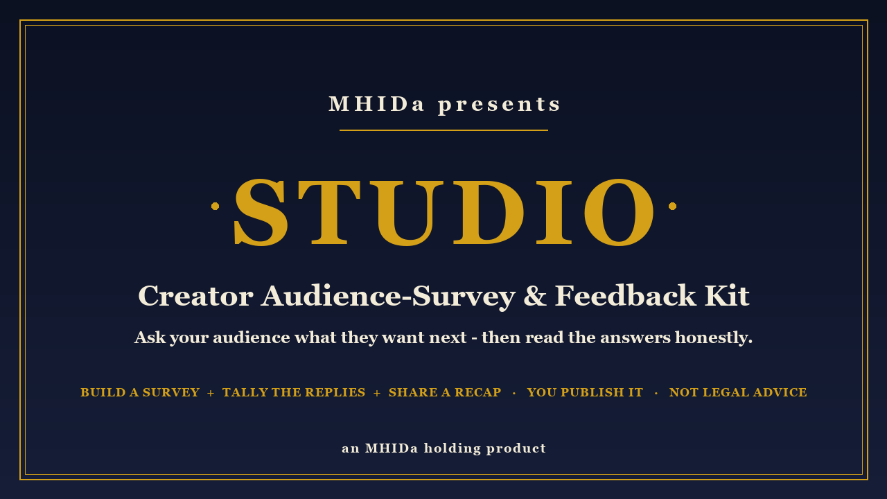Creator Audience-Survey & Feedback Kit cover